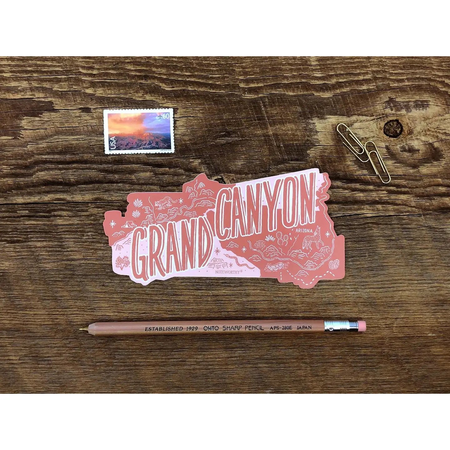 National Parks Die Cut Map Stickers - 10 Parks