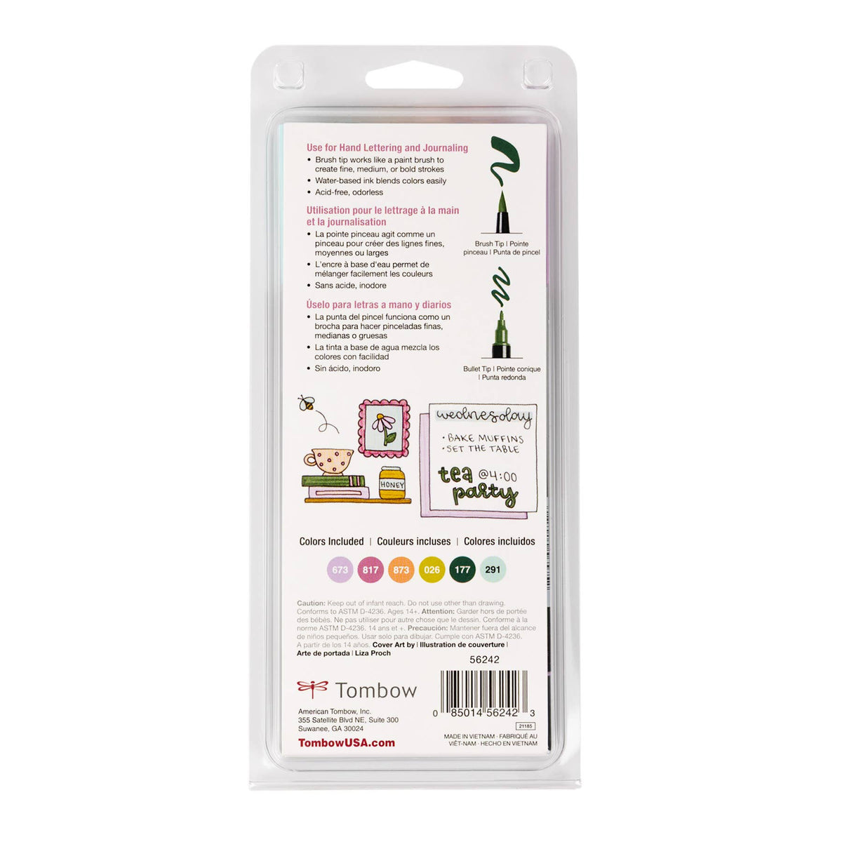 Tombow Dual Brush Pens - Teatime 6 Pack