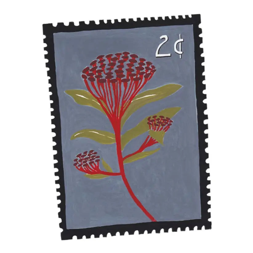 Folk Thistle Stamp Sticker