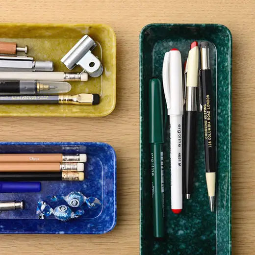 Marbled Melamine Pen Tray