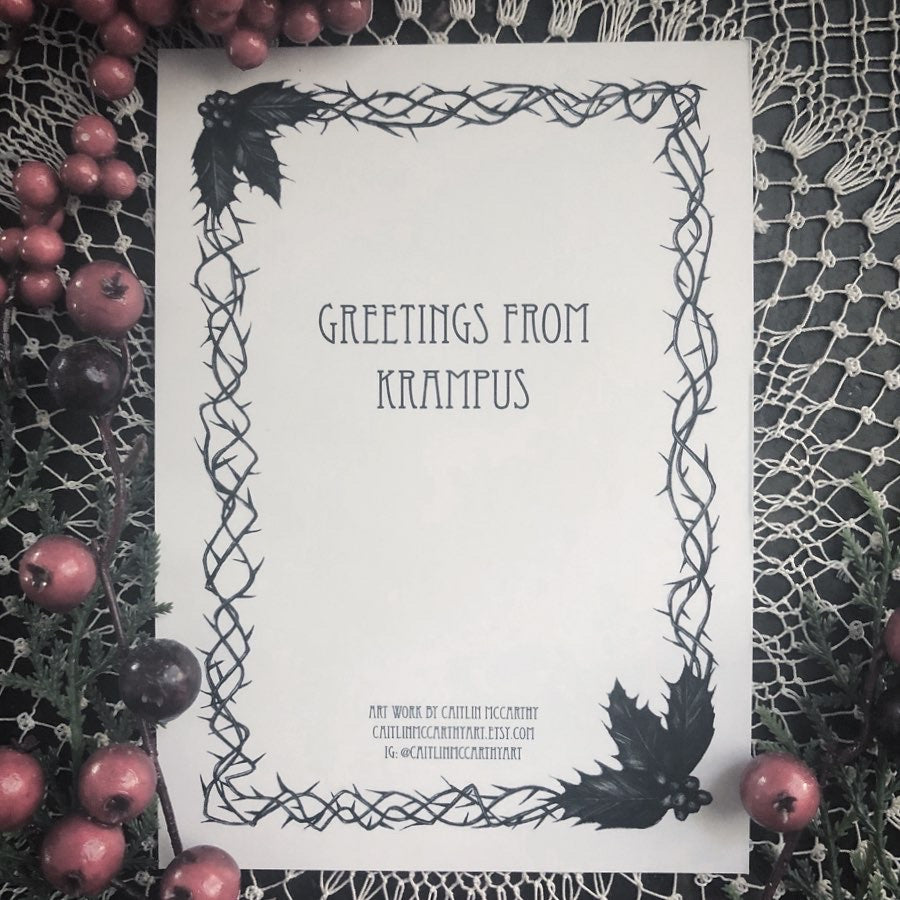 Greetings From Krampus Card