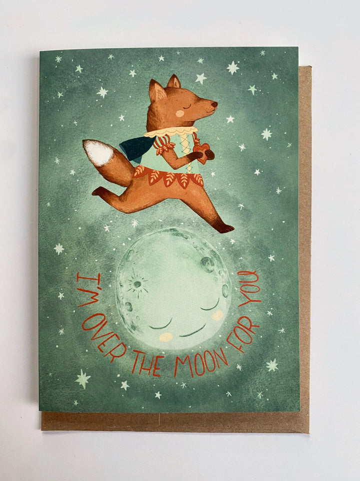 I'm Over The Moon For You Card