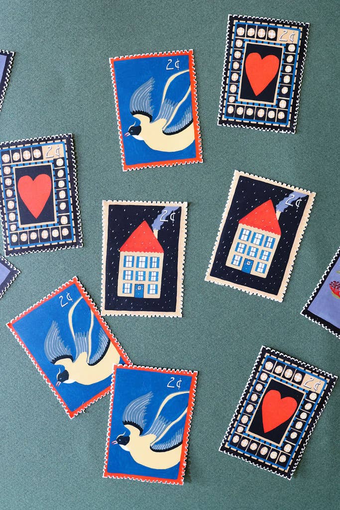 Folk Cottage Stamps Sticker Pack