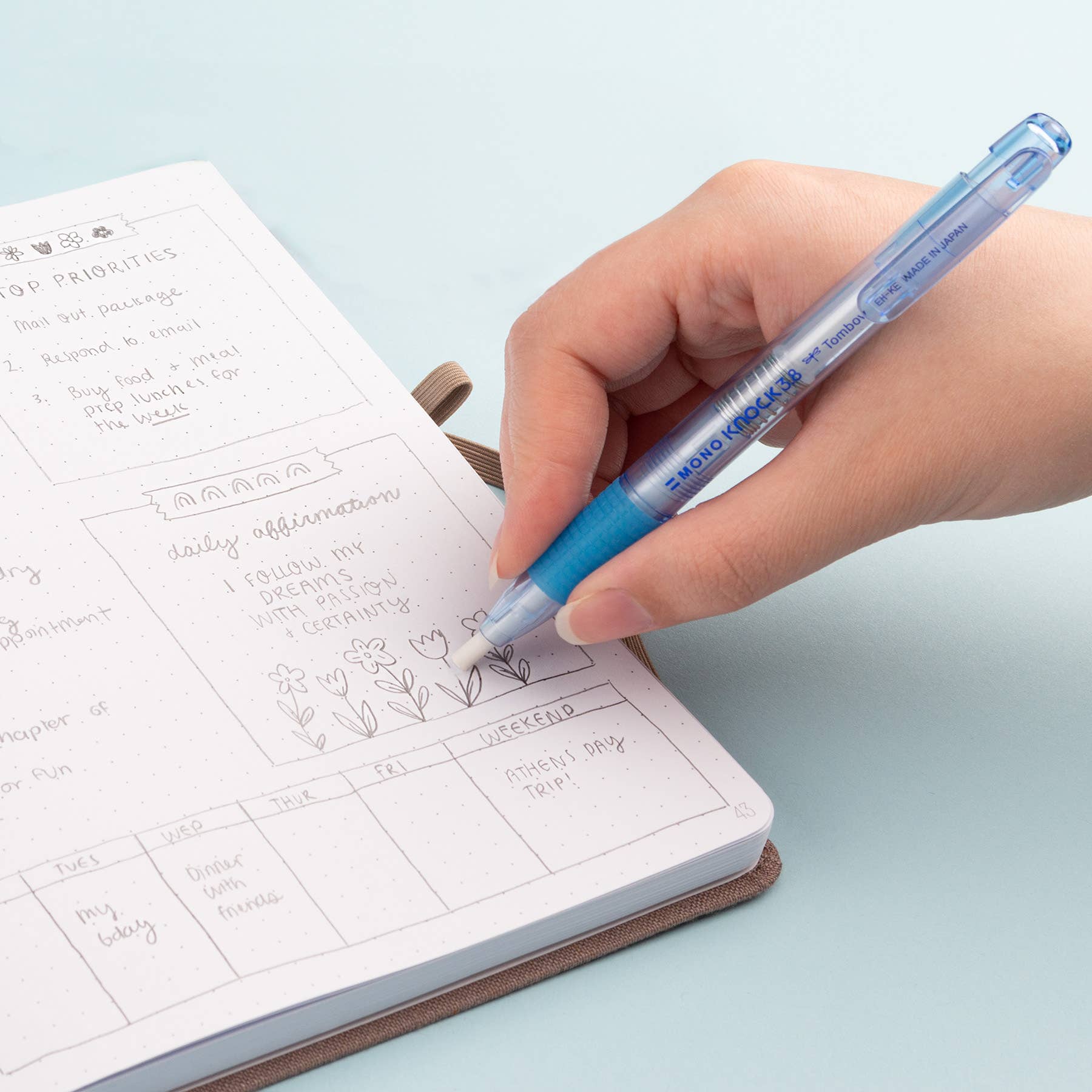 Mono Knock Refillable Eraser Pen