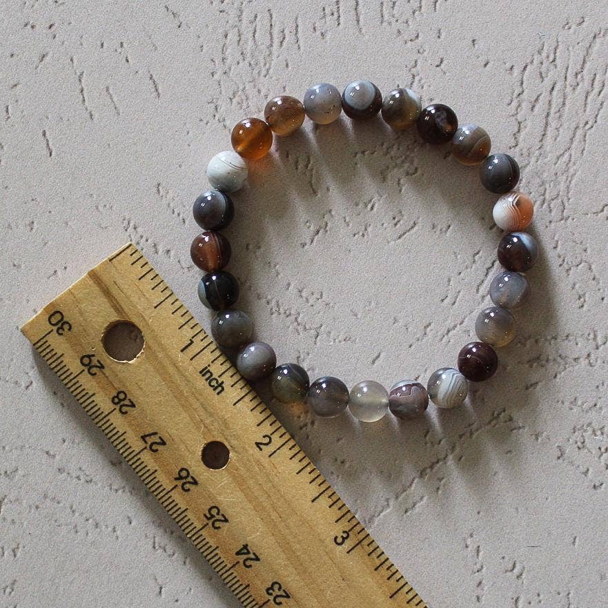 Botswana Agate - Crystal Bracelet