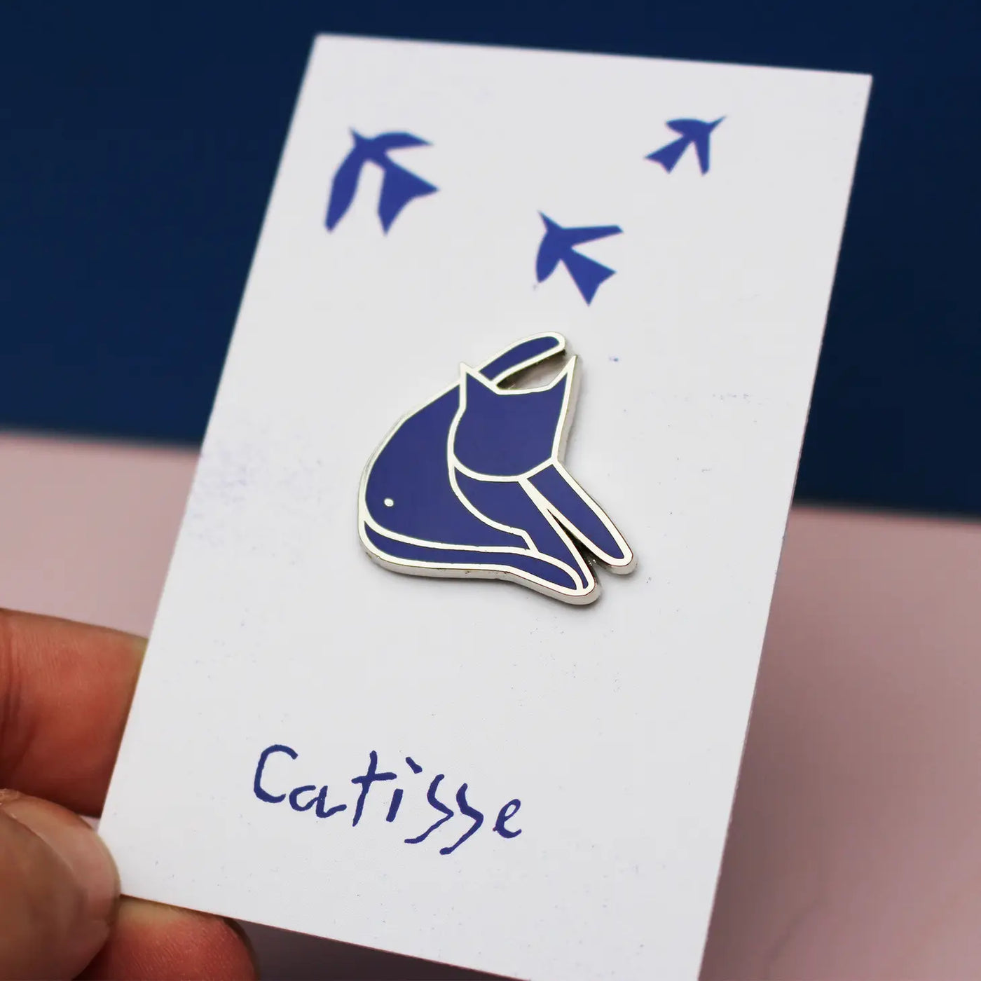 Catisse Blue Cat Pin