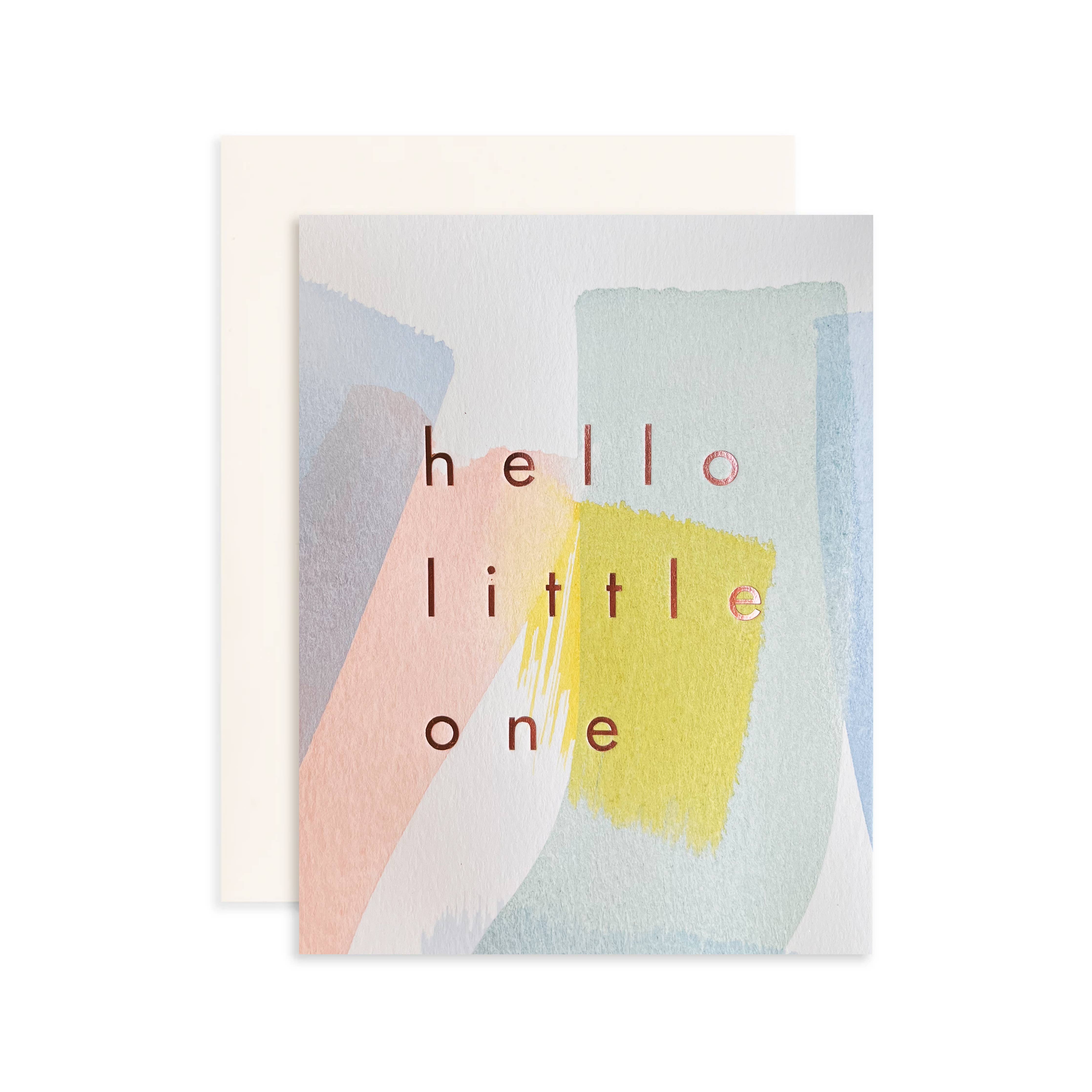 Hello Little One Hand-Painted Card