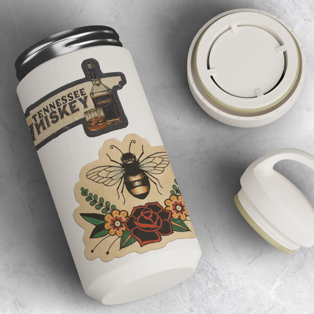 American Traditional Tattoo Bee Sticker