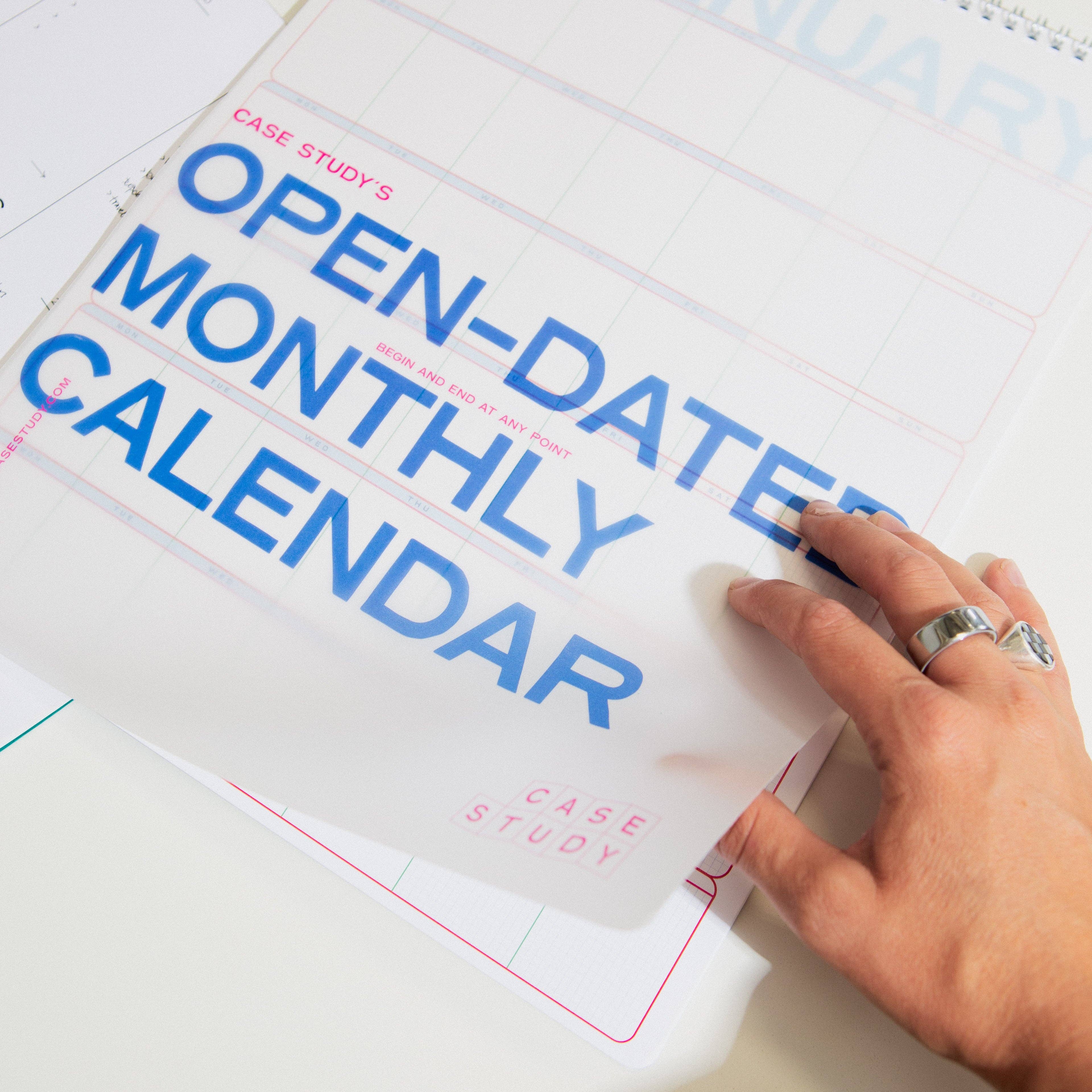 Utilitarian Undated Monthly Wall Calendar