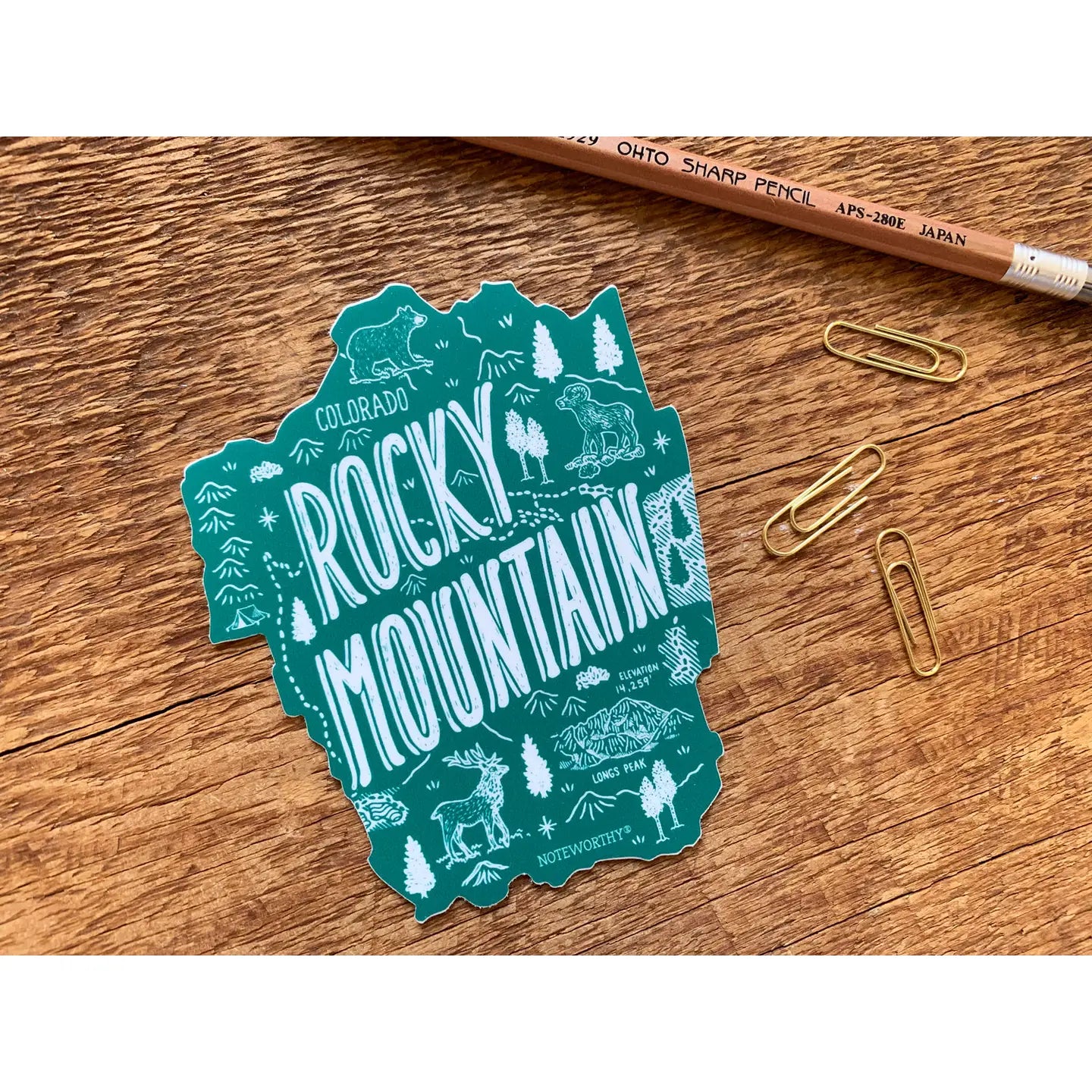 National Parks Die Cut Map Stickers - 10 Parks