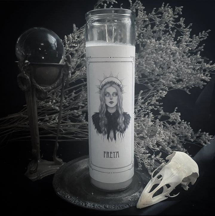 Freya Devotional Candle Sticker