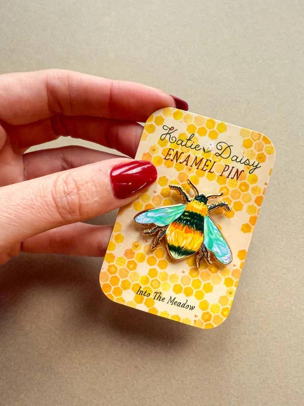 Into the Meadow Bee Pin