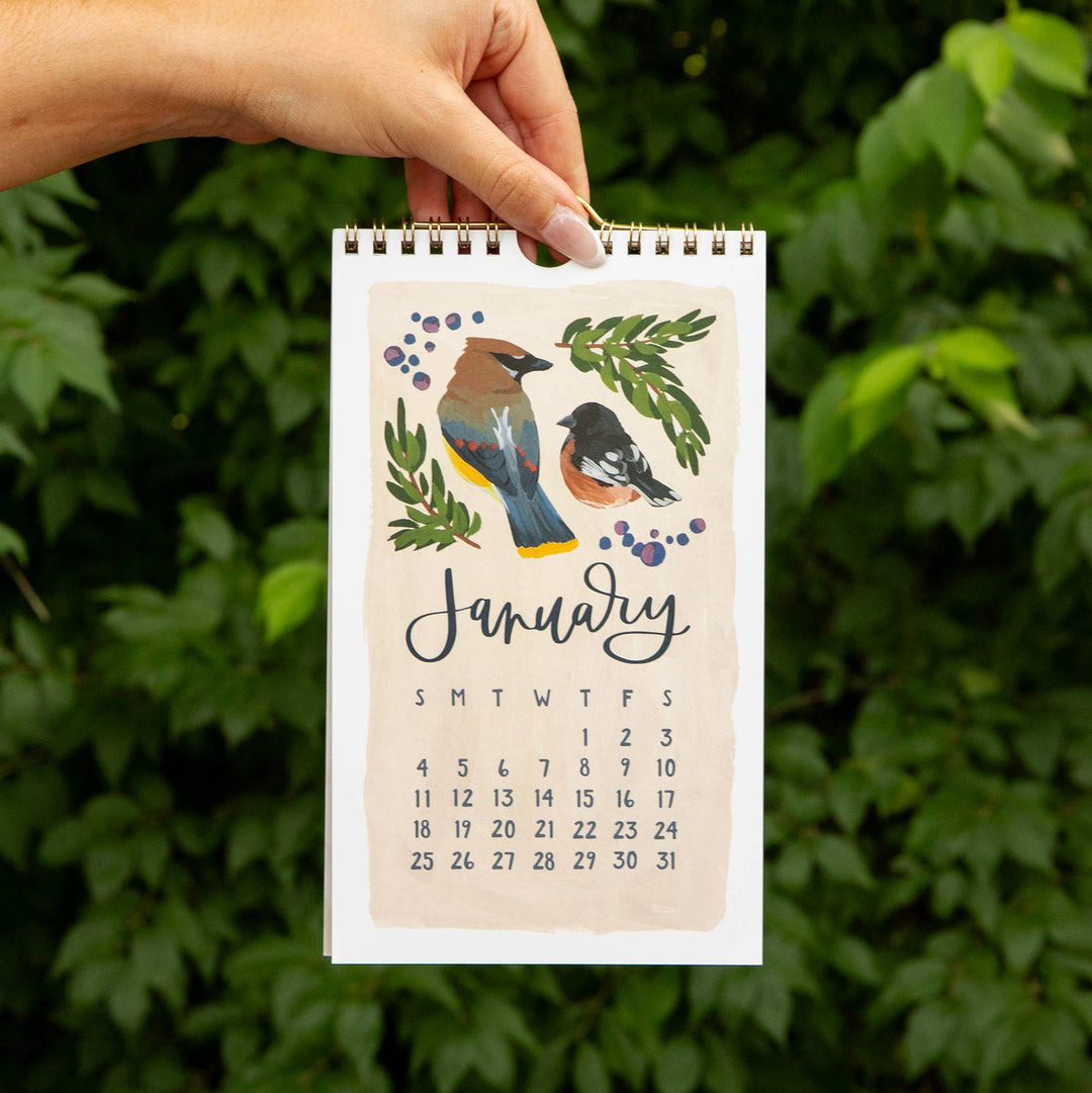 2026 Feathered Friends Birds Petite Wall Calendar