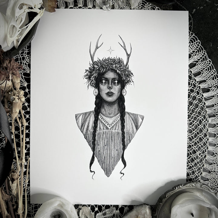 Deer Woman - Native American Spirit Print