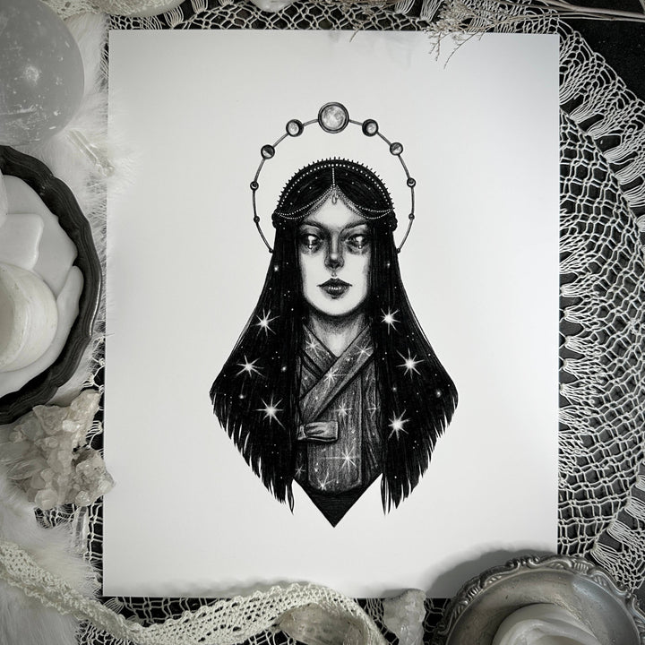 Dalnim - Korean Goddess of the Moon Print