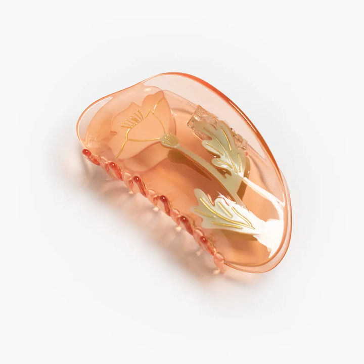 California Poppy Hair Claw Clip