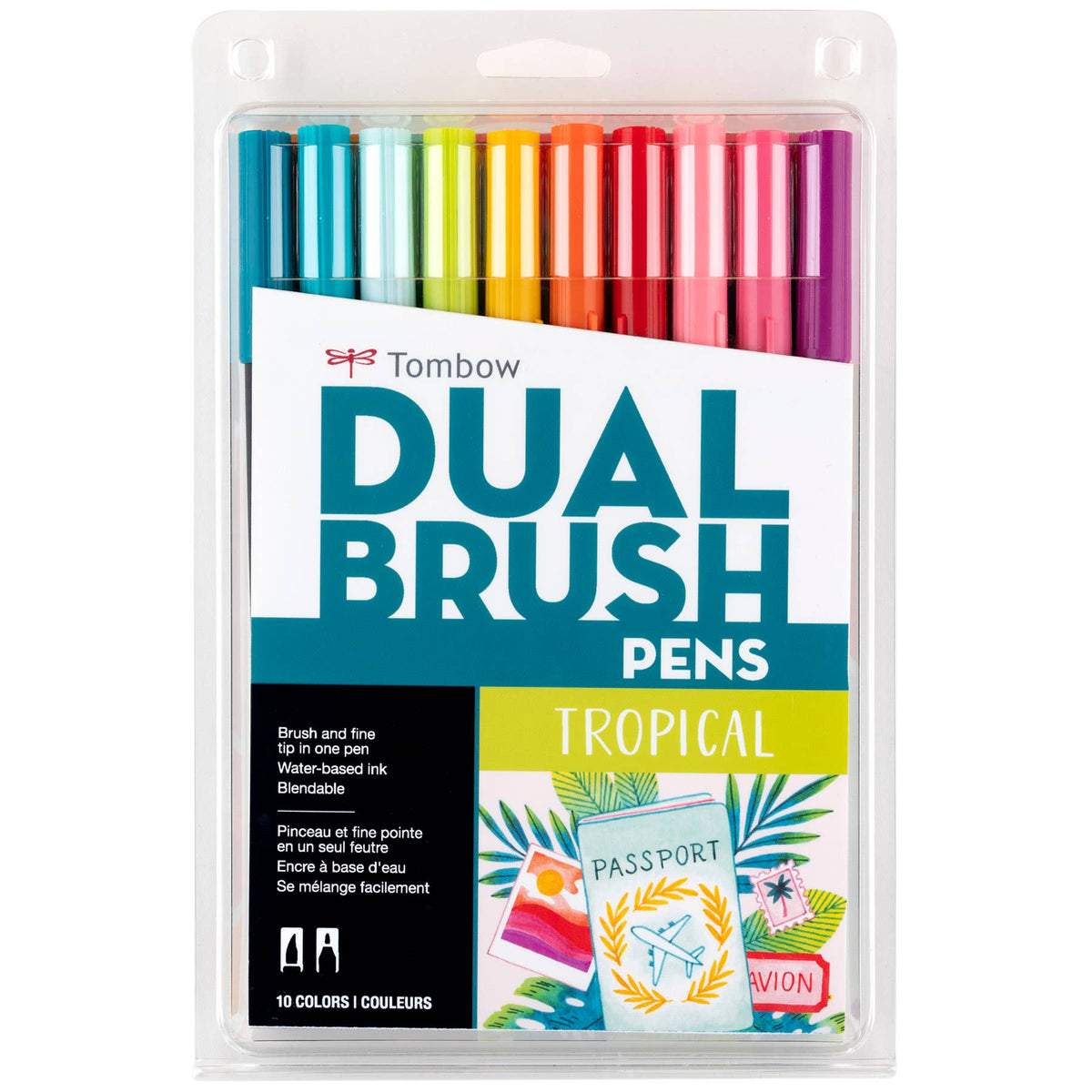 Tombow Dual Brush Pens - Tropical 10 Pack