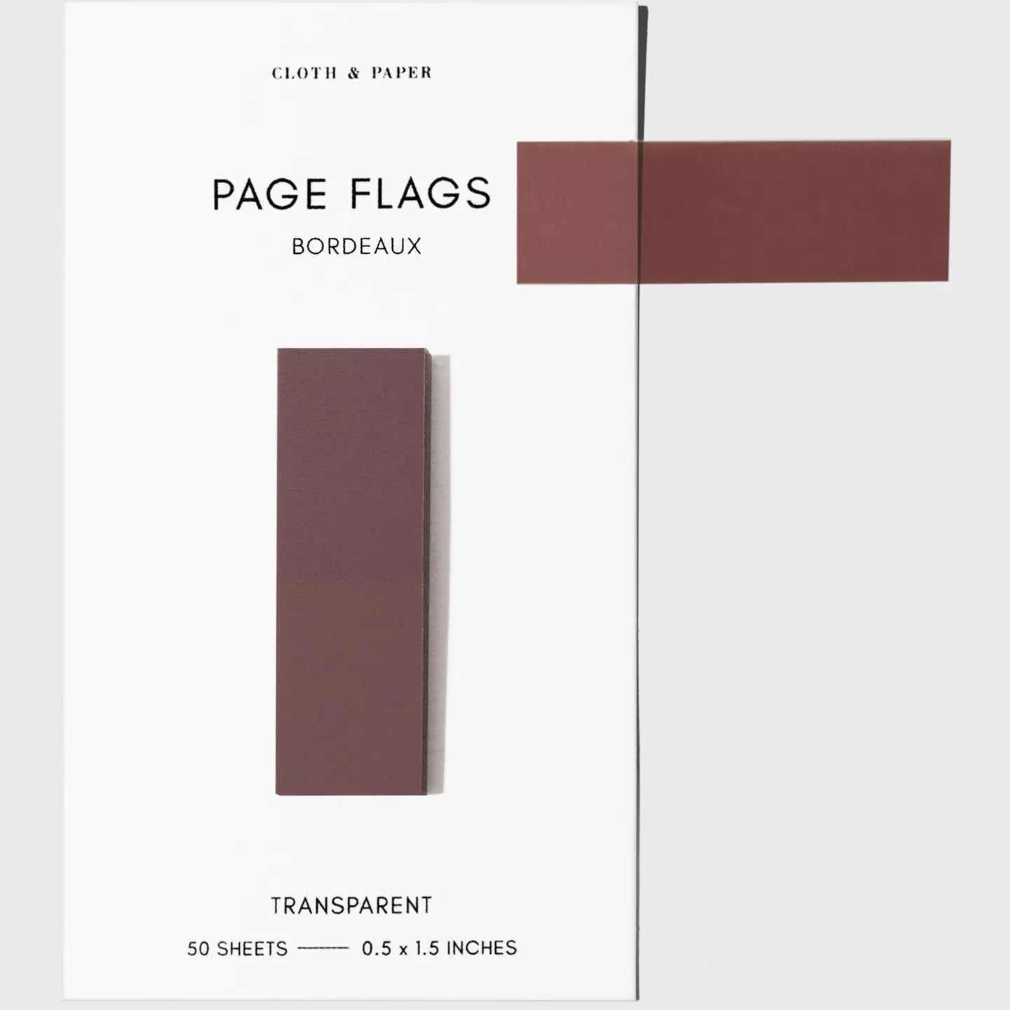 Slim Transparent Page Flags - 30 Colors