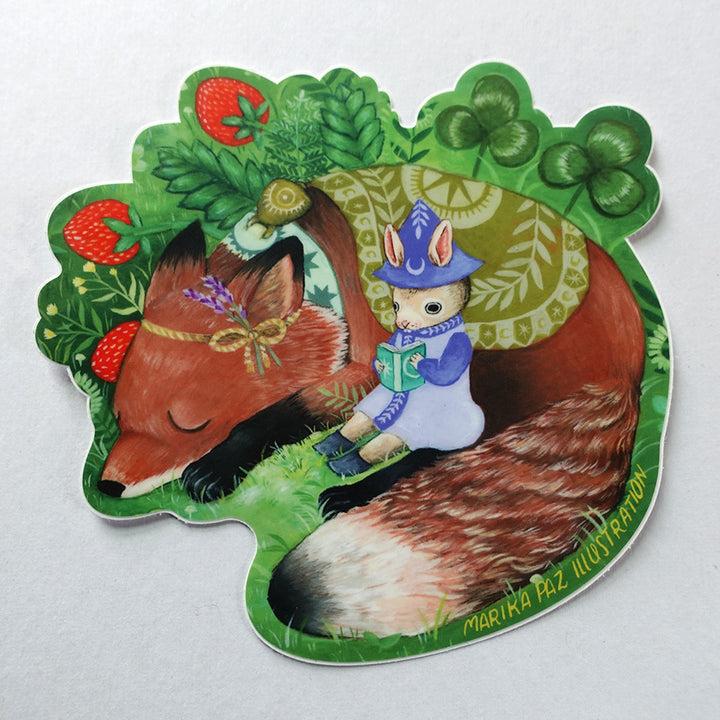 Fox's Spring Spell Sticker