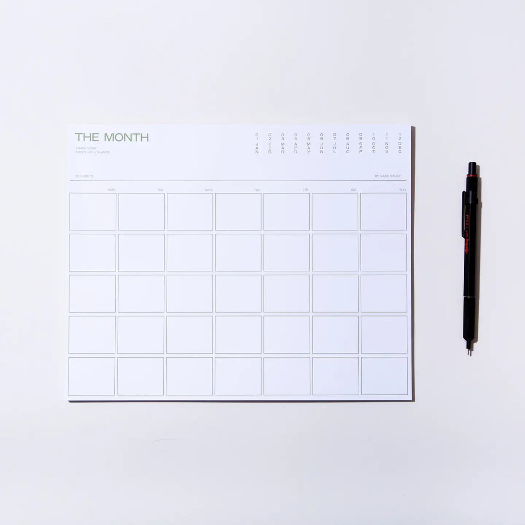 Utilitarian Monthly Desk Planner