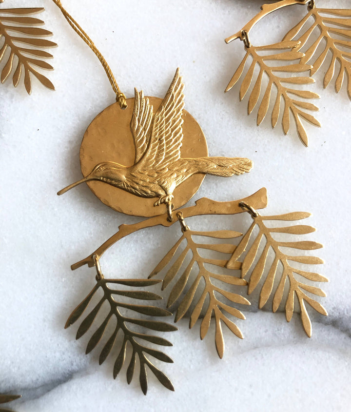 Sol Rising Brass Ornament