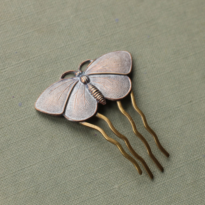 Butterfly Brass Hair Comb