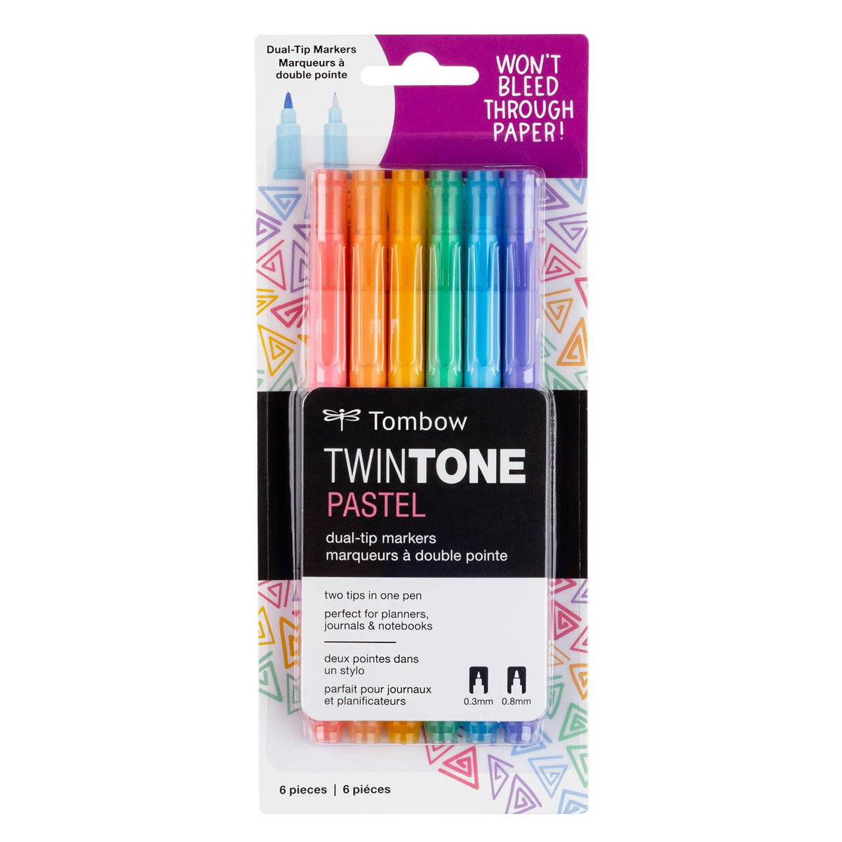 Tombow TwinTone Marker Set - Pastel 6 Pack