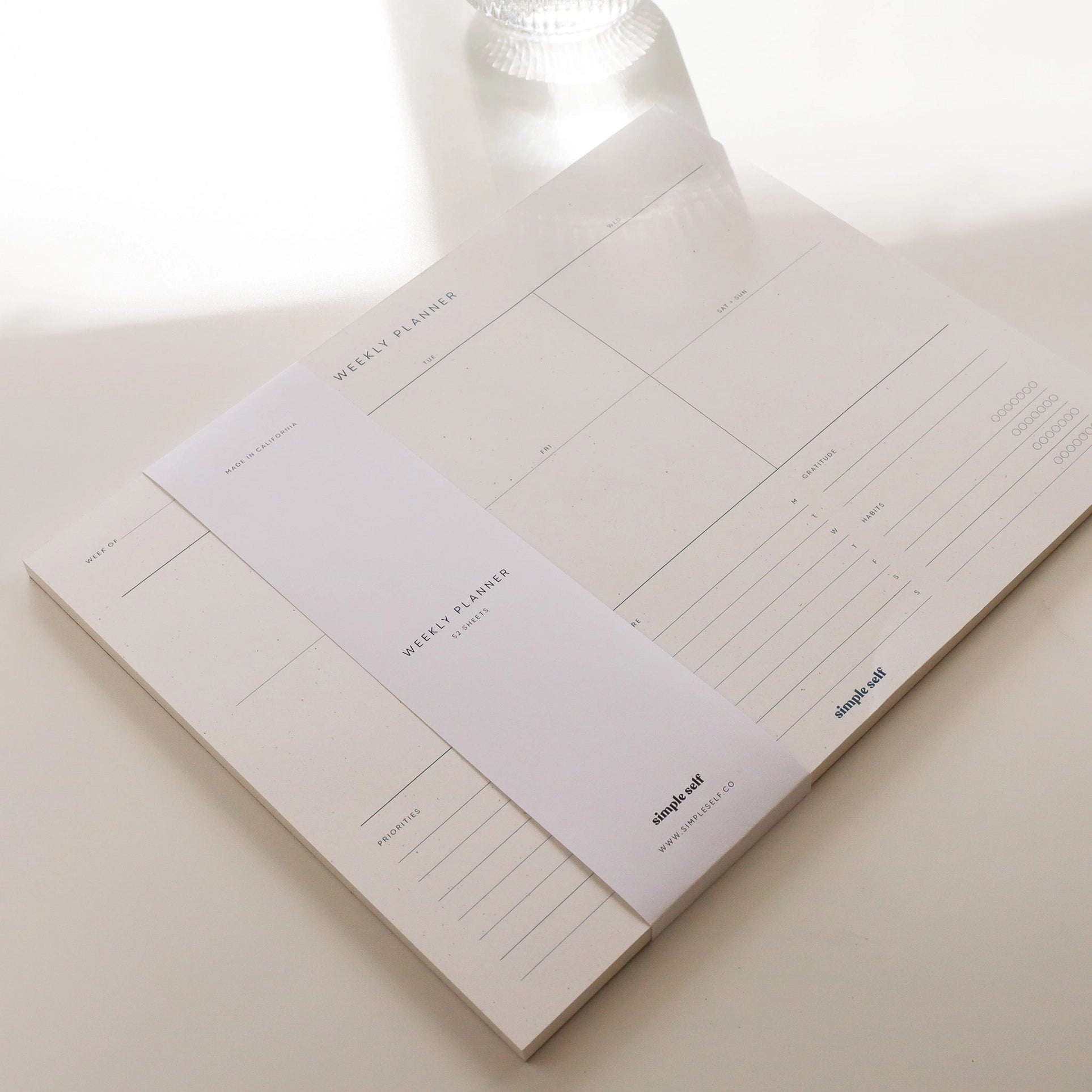 Weekly Planner Notepad - Simple Self