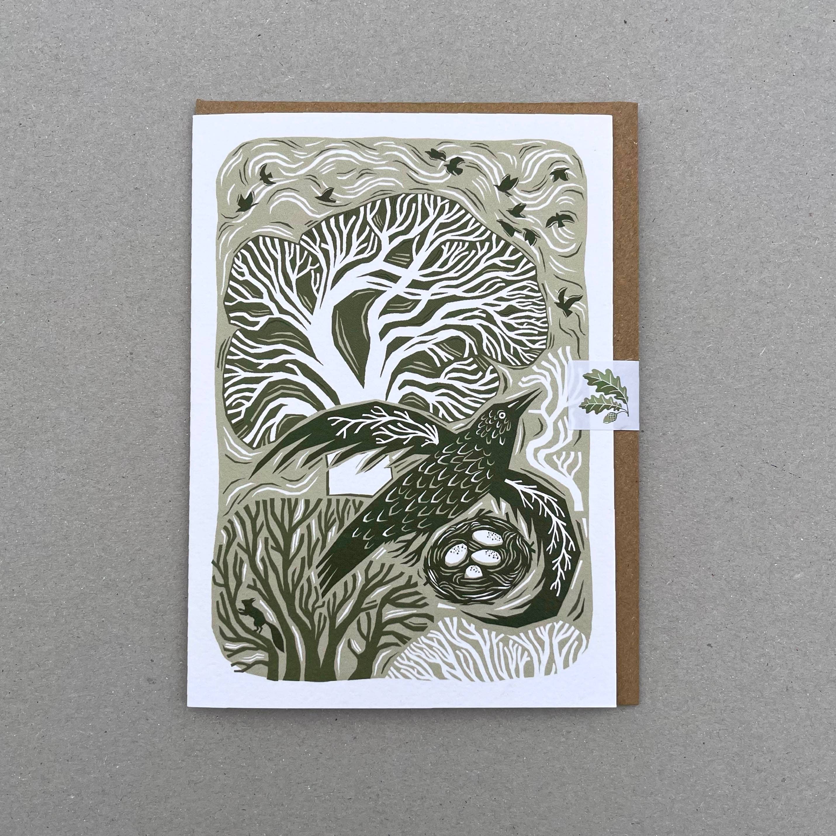 Woodland Bird's Nest Card