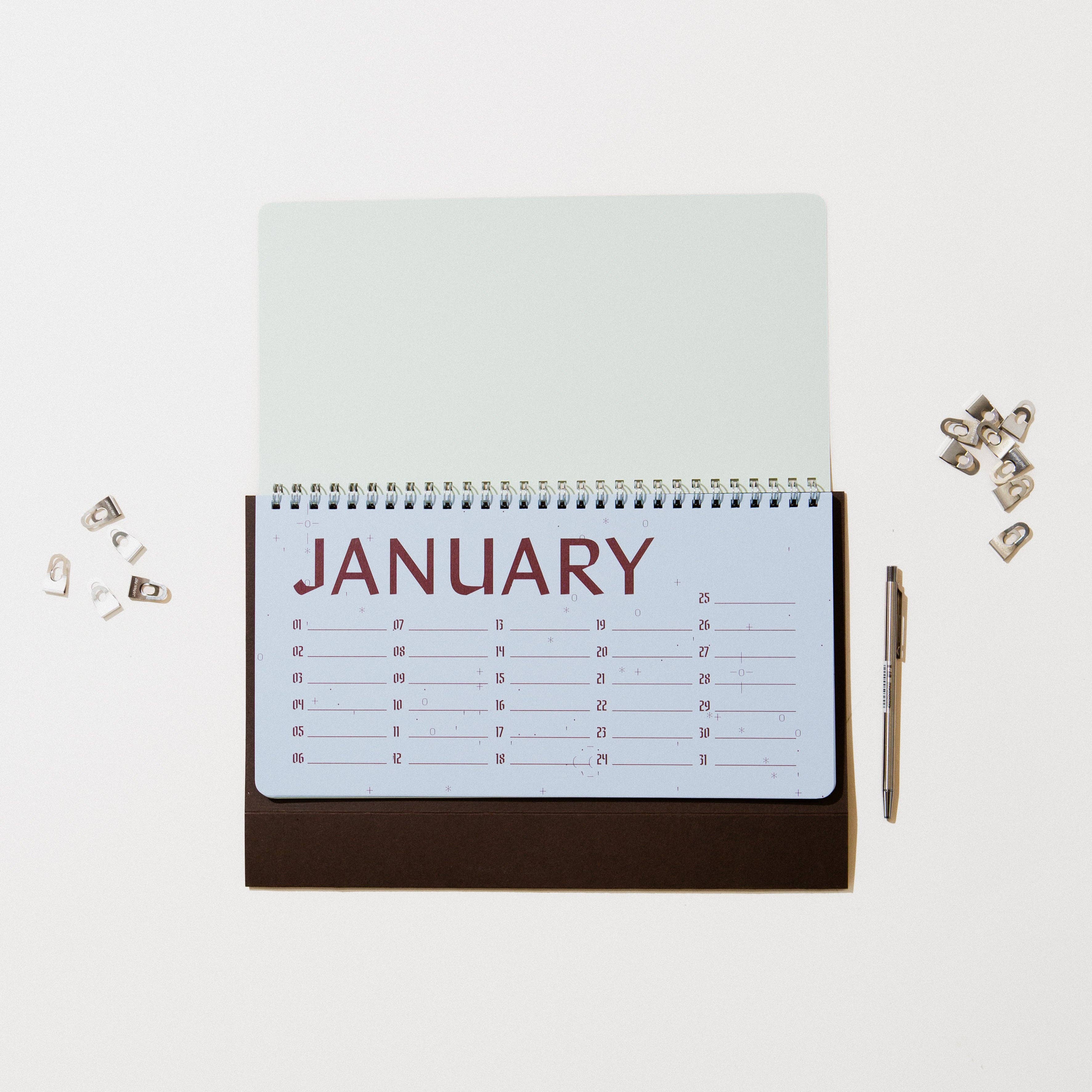 Yearly Celebration Desk Calendar