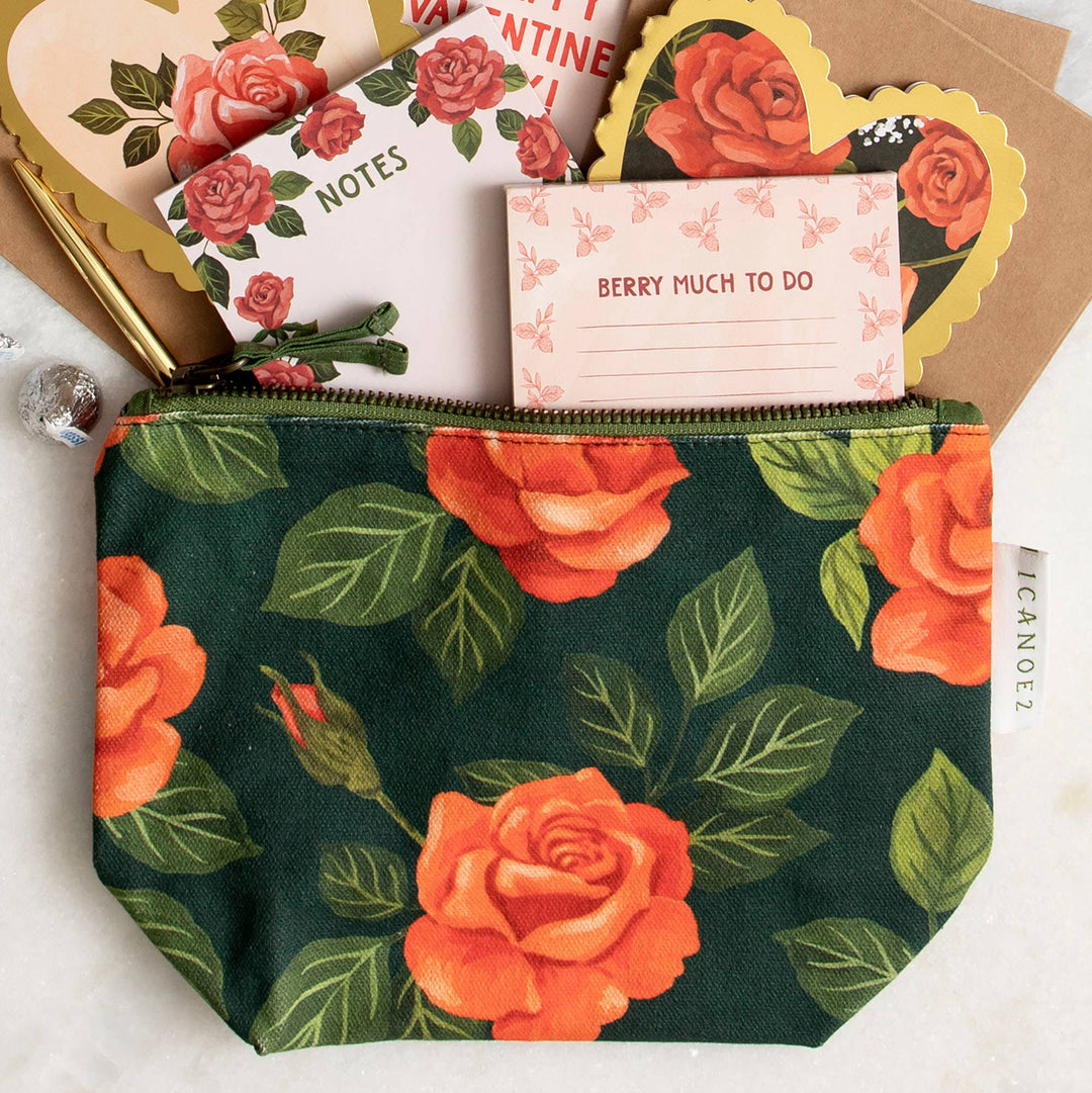 Roses Canvas Pouch