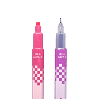 Square Stamp Double-Ended Markers - Set of 12