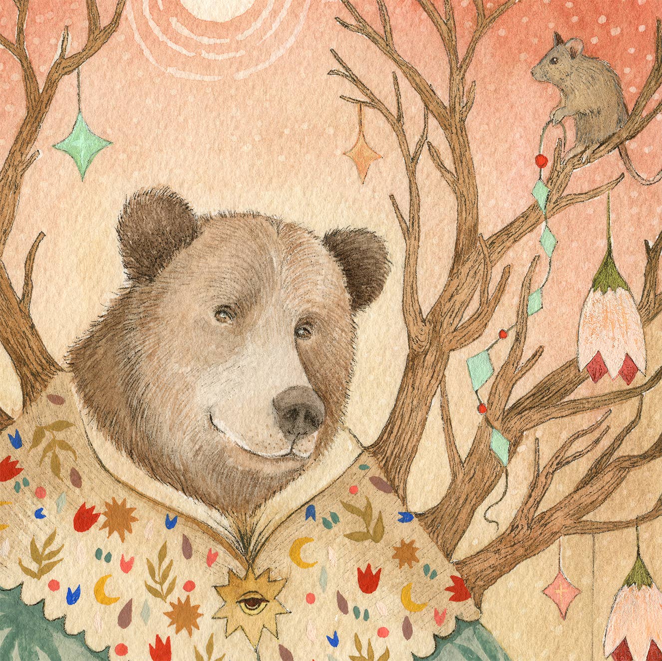 Woodland Witch of Webs Bear Print - 8" x 10"