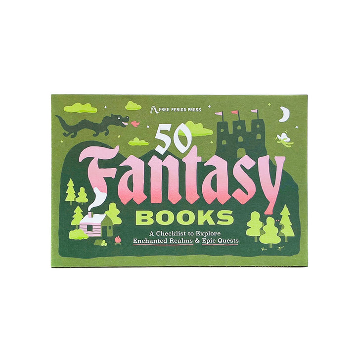 50 Fantasy Books Checklist Bookmark