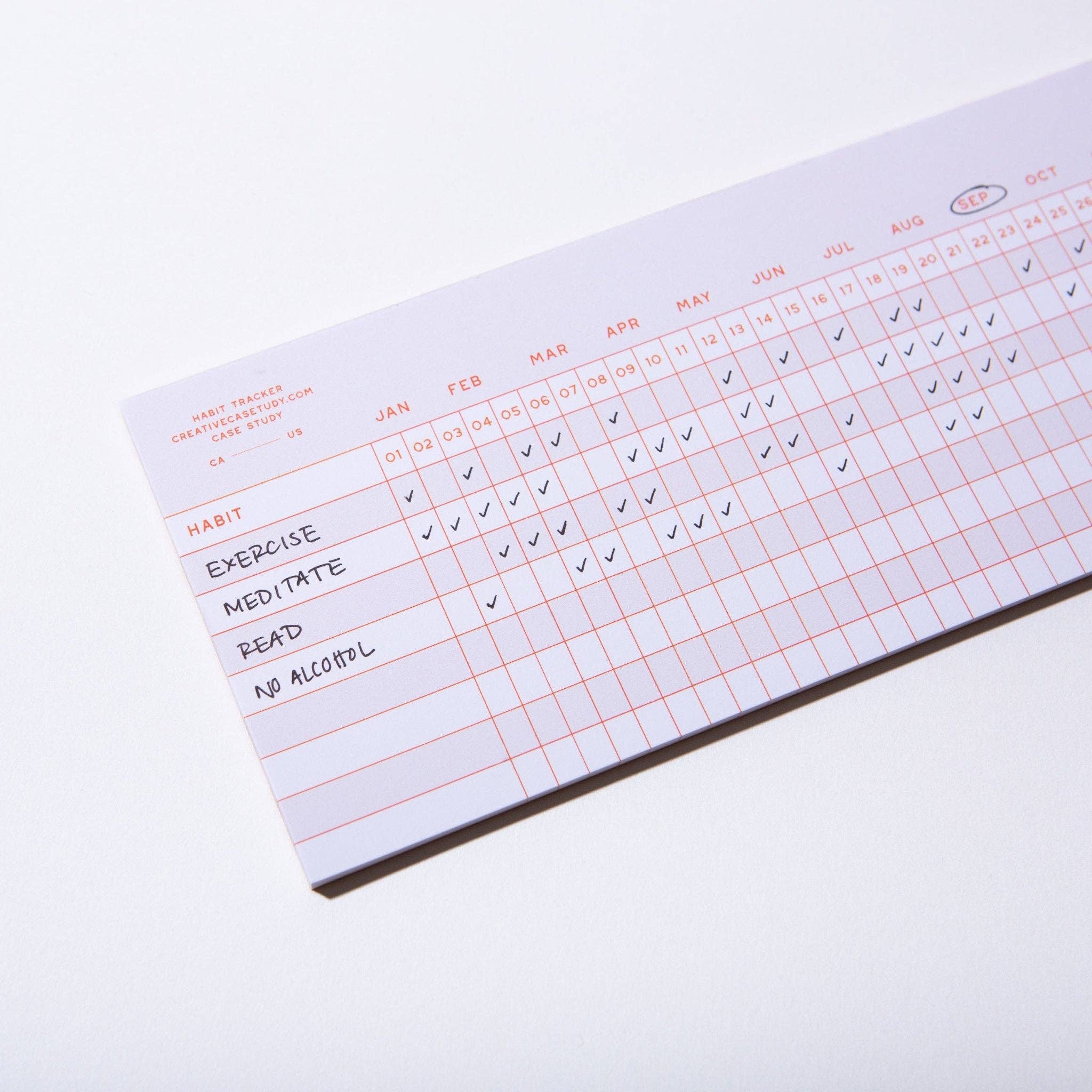 Utilitarian Habit Tracker Notepad