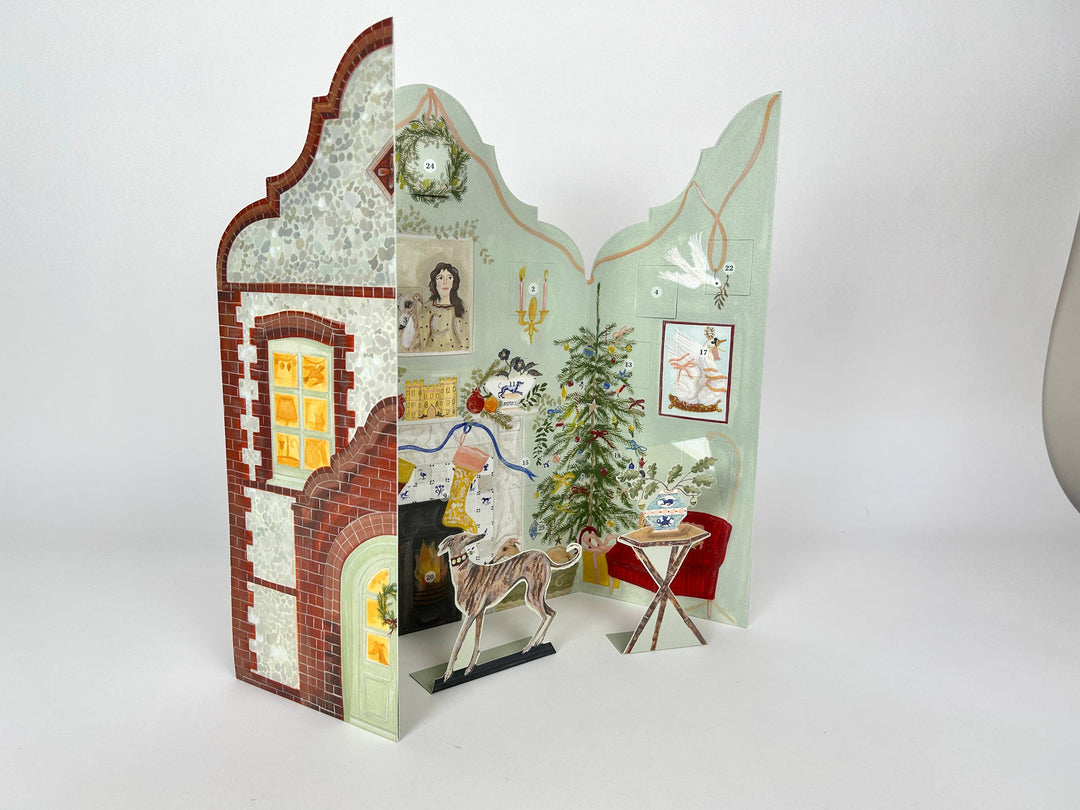 Festive Dutch Gable Standing Advent Calendar