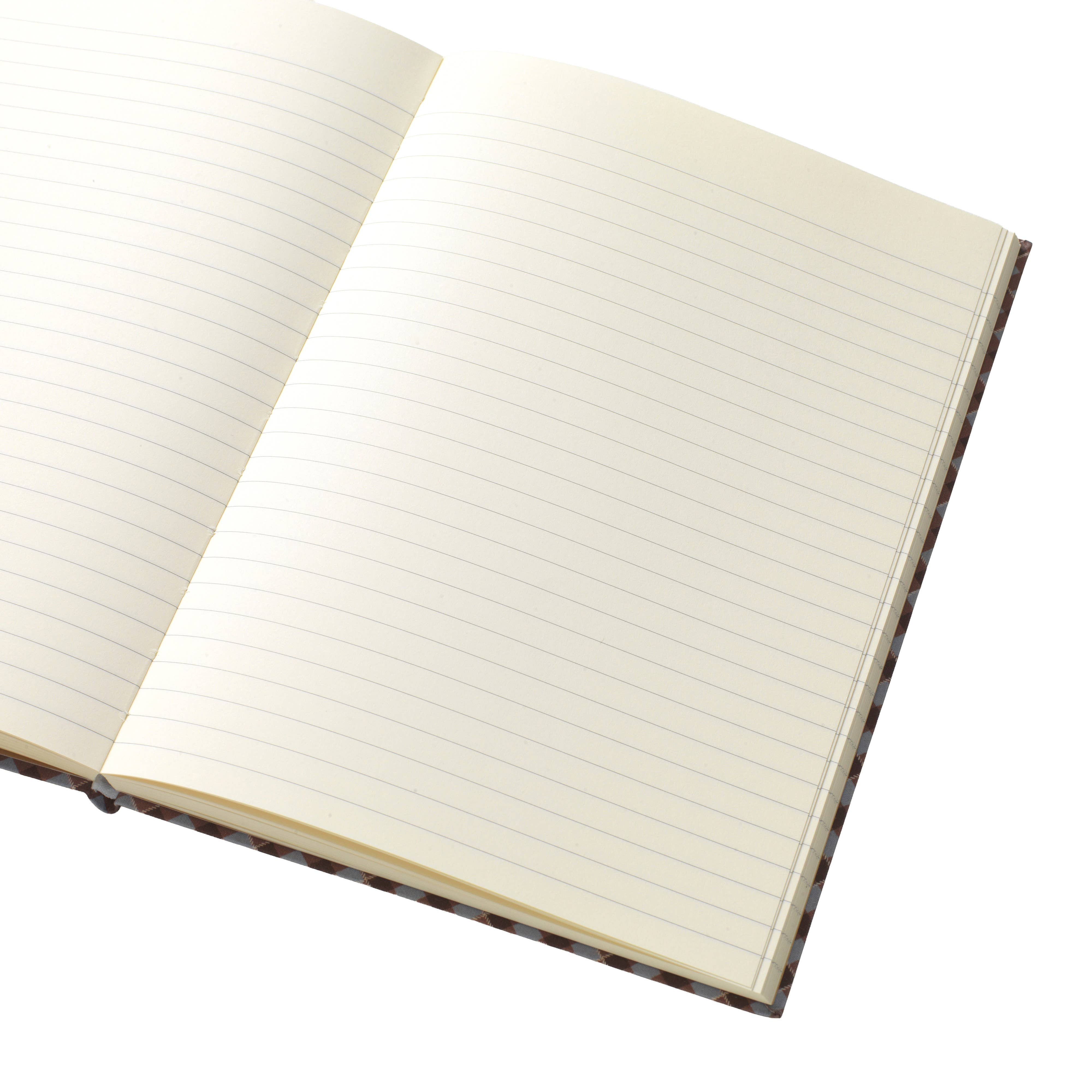 Plaid Fabric Charmed Lined Notebook