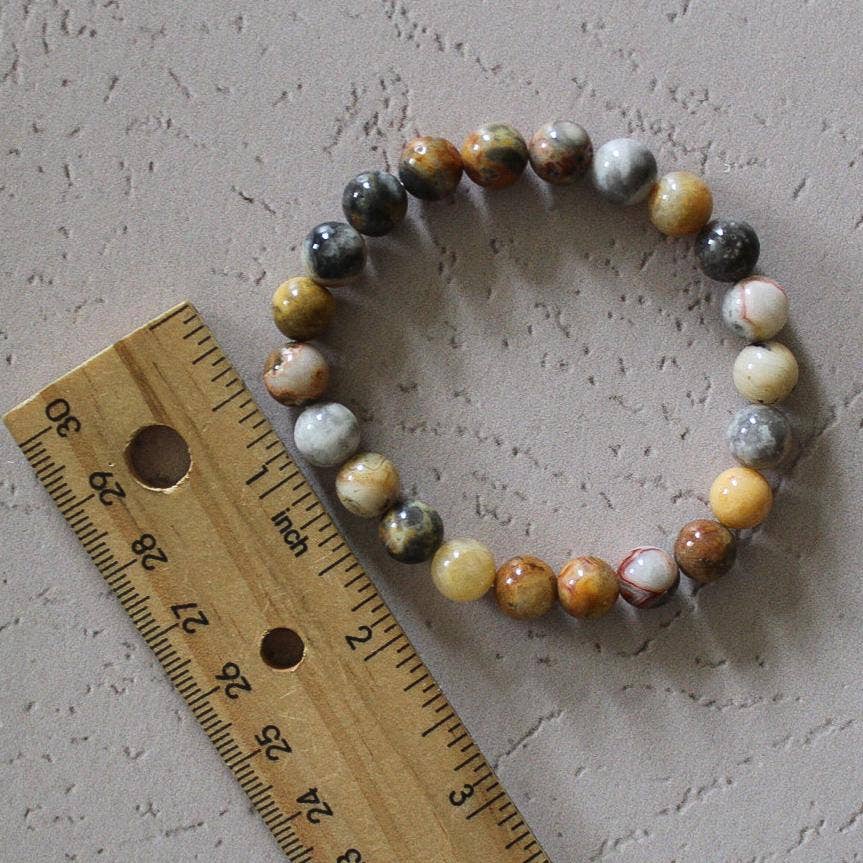 Crazy Lace Agate - Crystal Bracelet