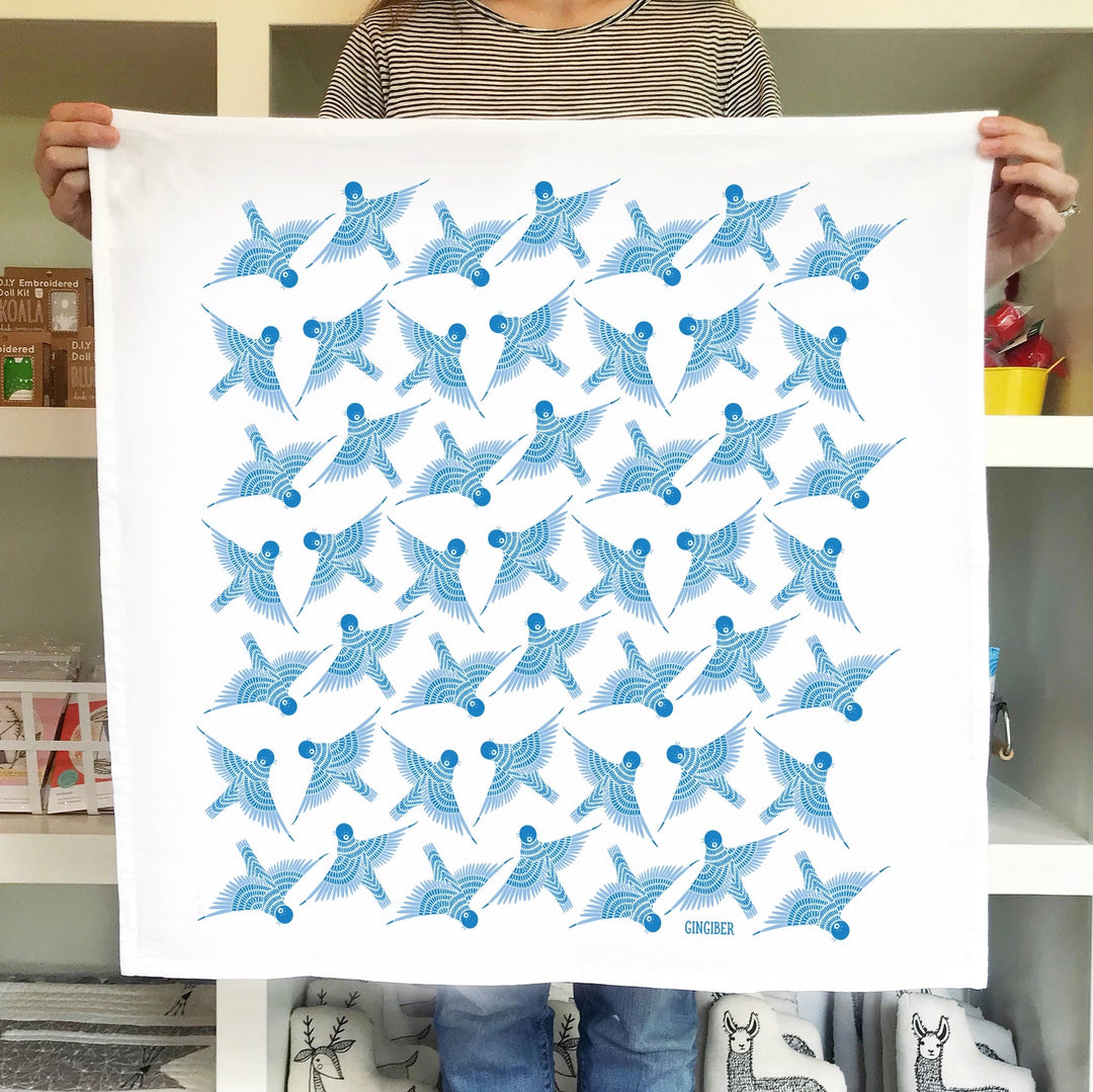 Gingiber Bluebird Tea Towel