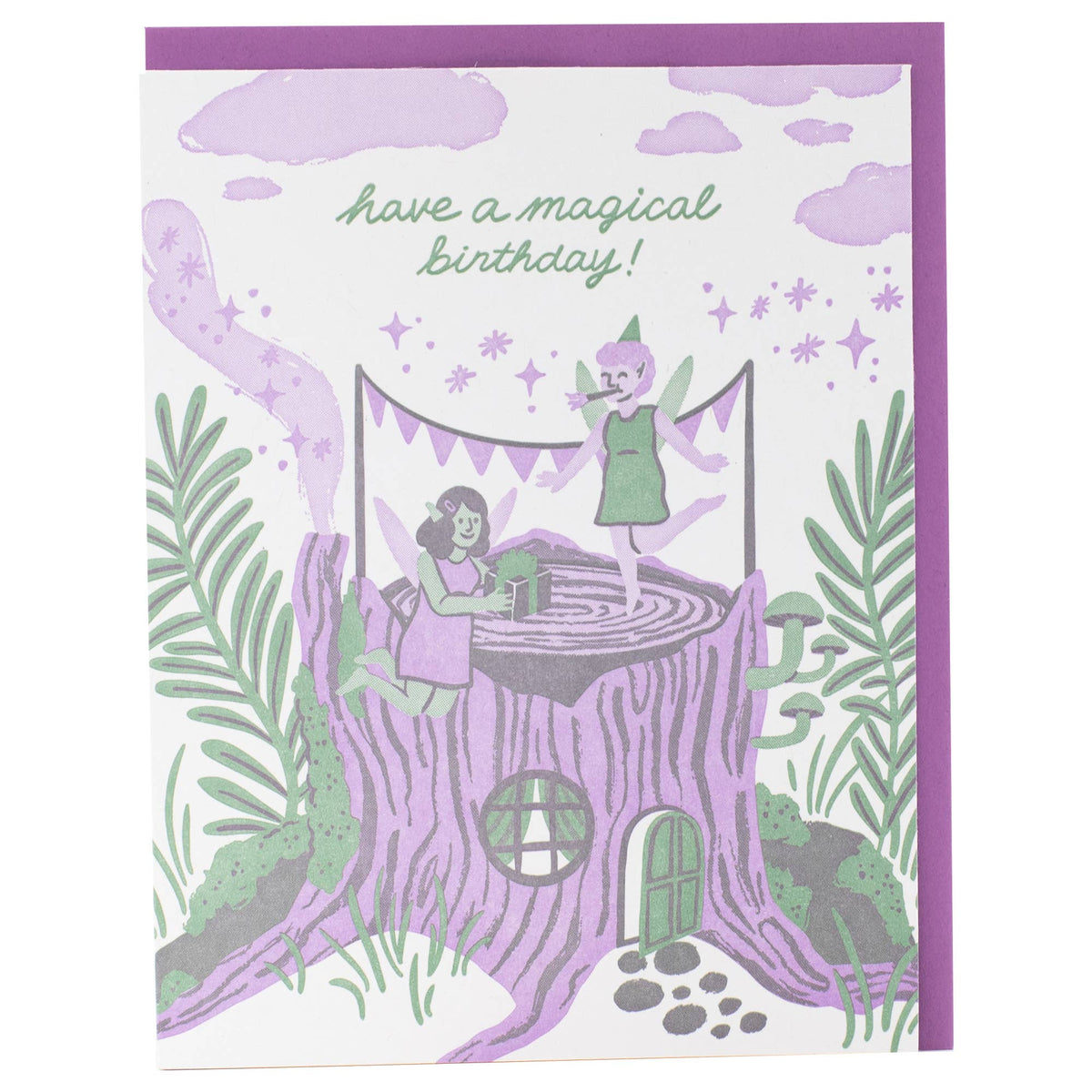 Fairy Stump Birthday Card