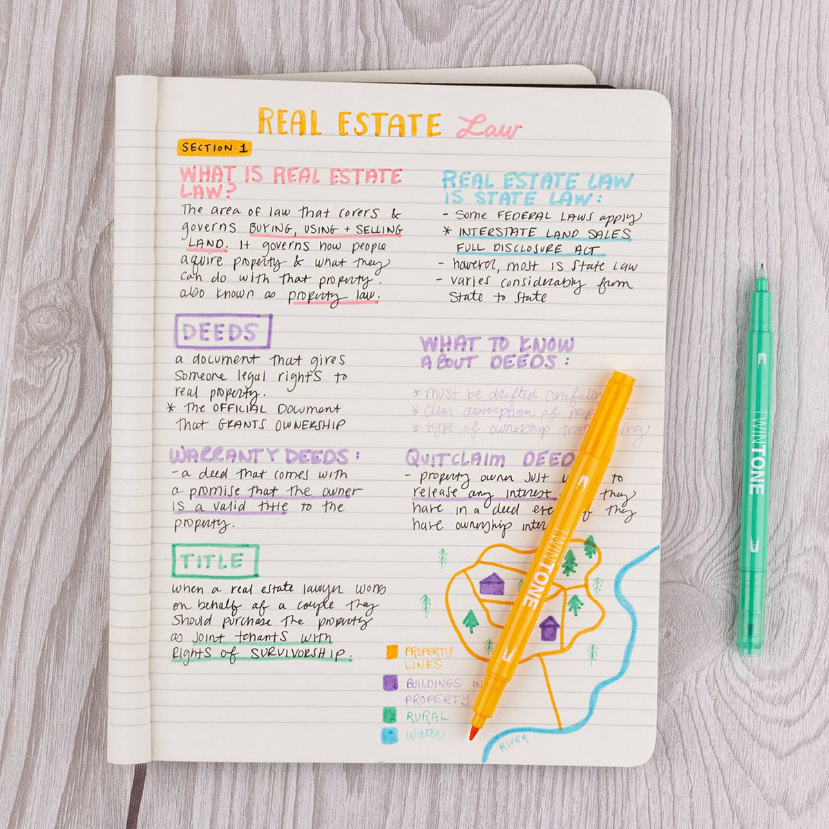 Tombow TwinTone Marker Set - Pastel 6 Pack