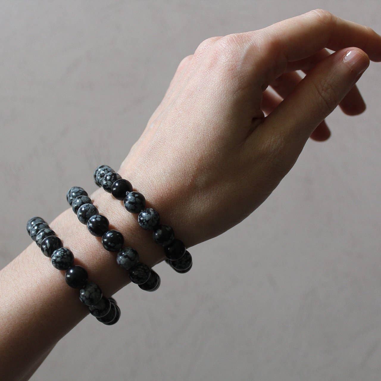Snowflake Obsidian - Crystal Bracelet