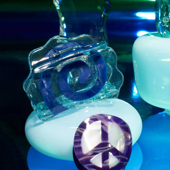 Whirlpool Blue Spiral Hair Claw Clip