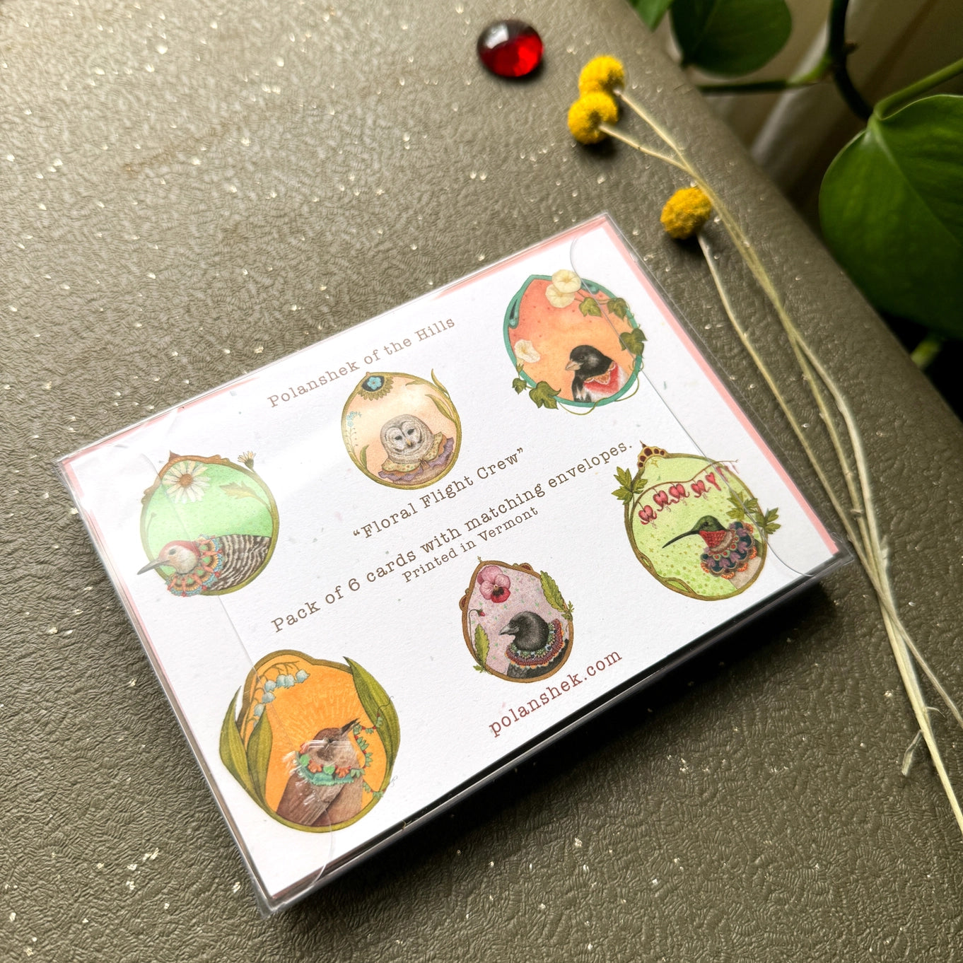 Floral Flight Crew Card Set