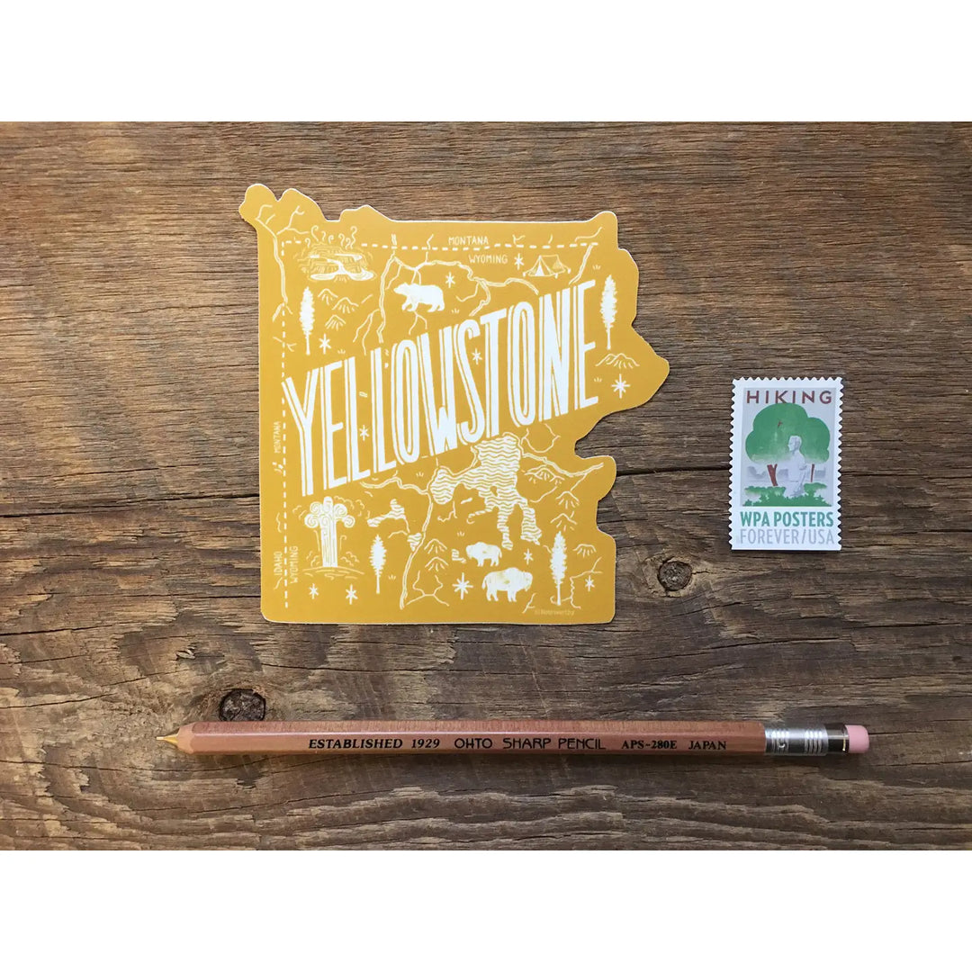 National Parks Die Cut Map Stickers - 10 Parks