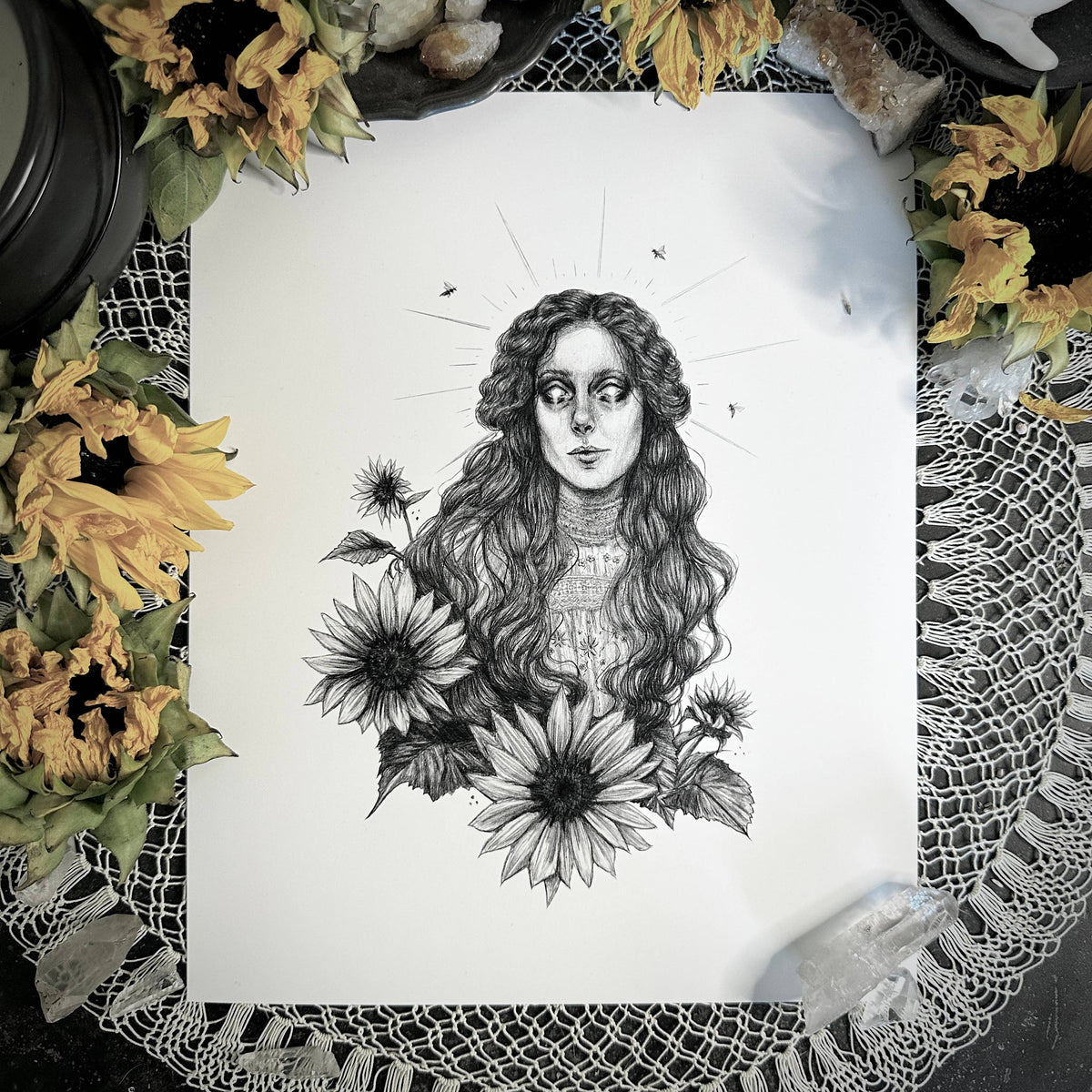 Sunflower Seer - Late Summer Magick Print