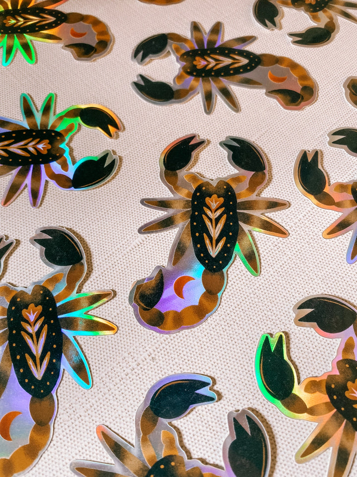 Desert Familiar Scorpion Holographic Sticker