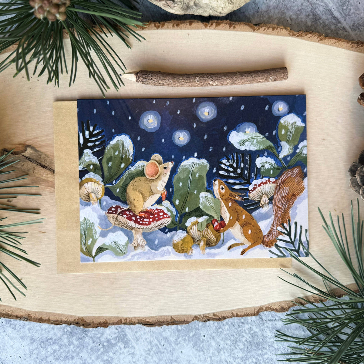 Mushroom Snow Card (or Box Set)