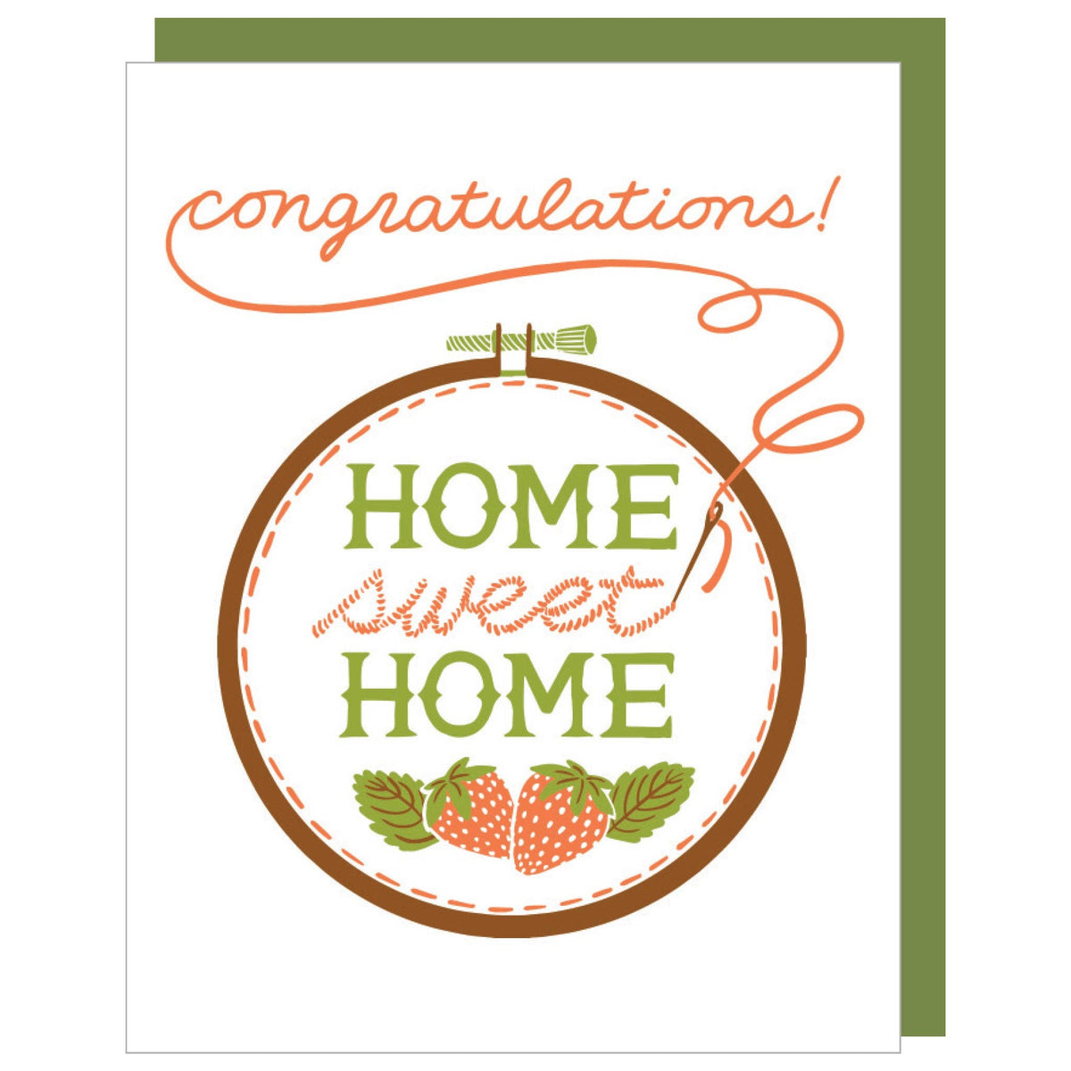 Embroidery Hoop Home Sweet Home Card