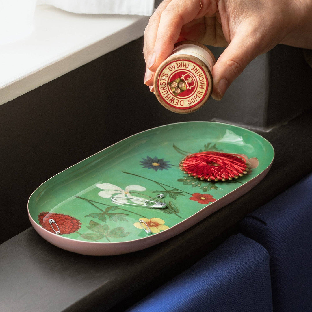 Lush Festival of Flowers - Oval Enamel Tray